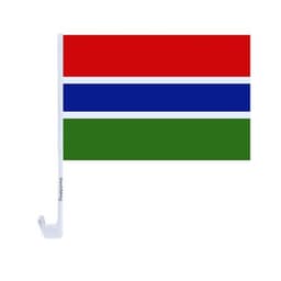 image-Gambia Car Flag Made of Polyester