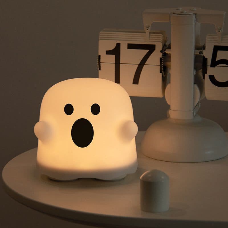 image-Home Decor Silicone Night Light Bedside Table Lamp LED Touch Sensor Lamp For Girl Bedrooms Living Room Decoration Kids Birthday Gift Halloween Decorations