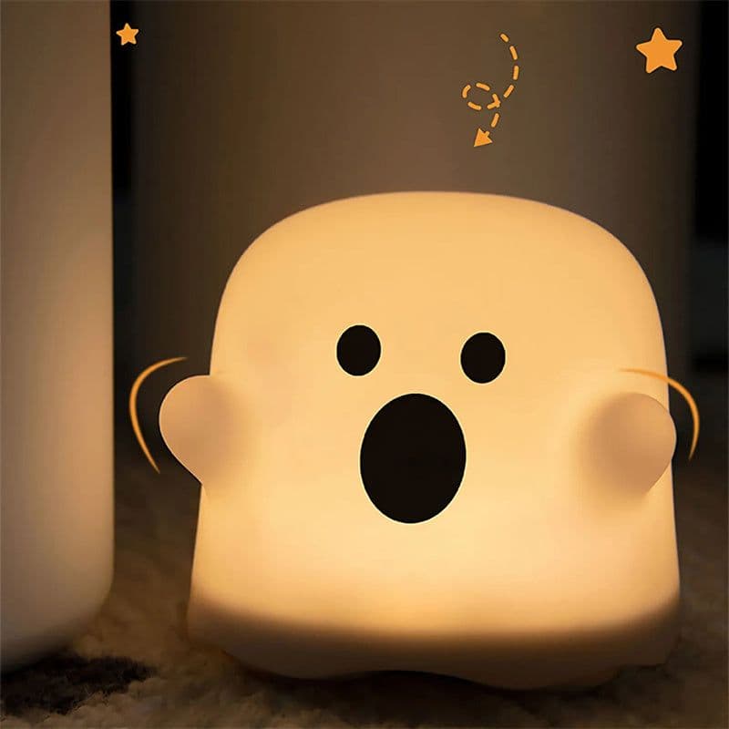 image-Home Decor Silicone Night Light Bedside Table Lamp LED Touch Sensor Lamp For Girl Bedrooms Living Room Decoration Kids Birthday Gift Halloween Decorations
