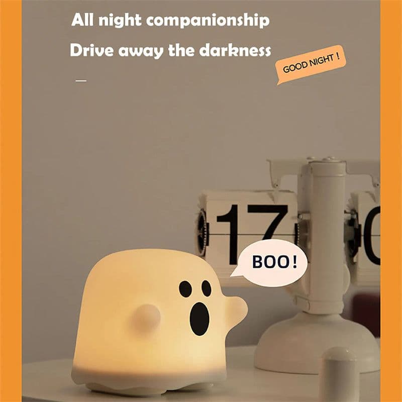 image-Home Decor Silicone Night Light Bedside Table Lamp LED Touch Sensor Lamp For Girl Bedrooms Living Room Decoration Kids Birthday Gift Halloween Decorations