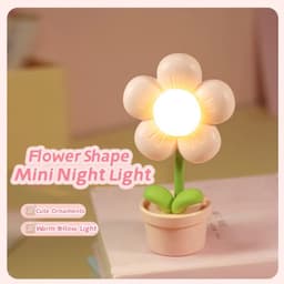 image-Mini Flower Small Night Lamp Cute Atmosphere Bedside Creative Home Decor Bedroom Ambient Lights