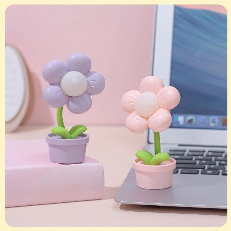 image-Mini Flower Small Night Lamp Cute Atmosphere Bedside Creative Home Decor Bedroom Ambient Lights