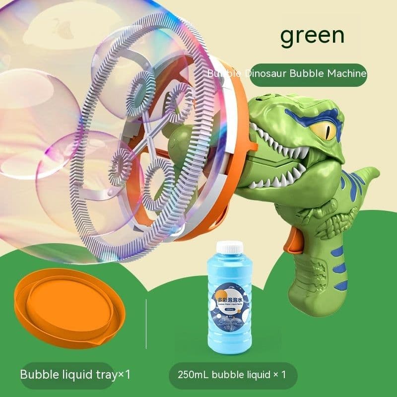 image-Fan Dinosaur Bubble Machine Bubble Blowing Toy Children's Handheld Bubble Machine New Cartoon Blowing Bubble Gun Toy Gift