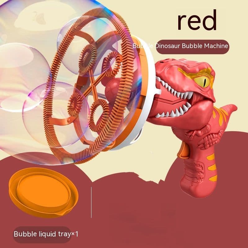 image-Fan Dinosaur Bubble Machine Bubble Blowing Toy Children's Handheld Bubble Machine New Cartoon Blowing Bubble Gun Toy Gift