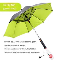 image-Cooling Spray Sun Umbrella With Fan And Sprinkler