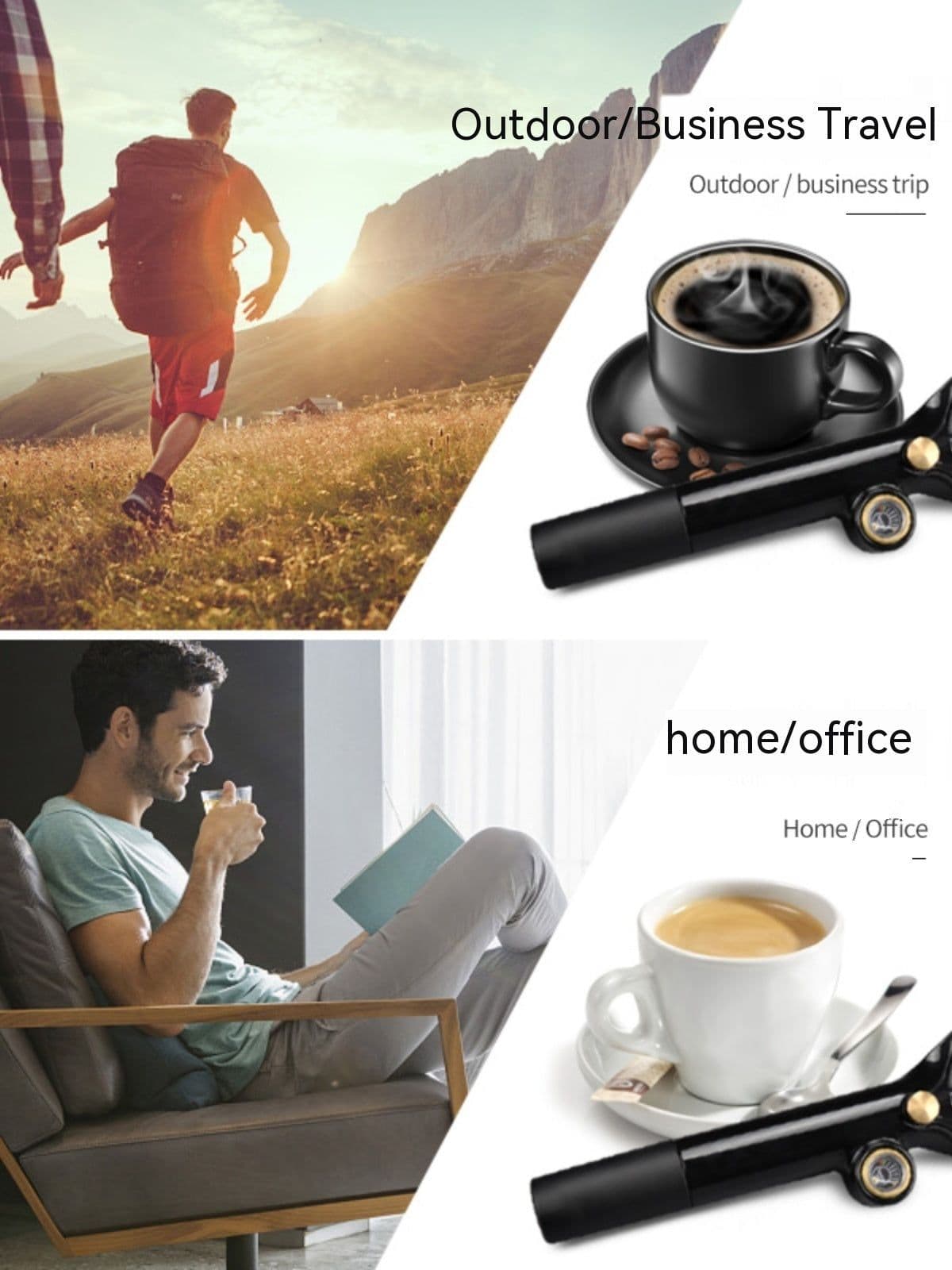 image-Portable Coffee Machine Outdoor Home Office Hand Press