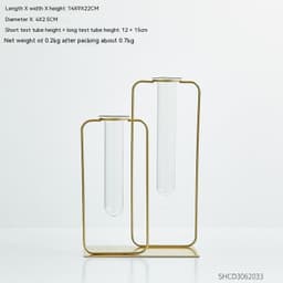 image-Hydroponic Test Tube Vase Light Luxury Flower Container