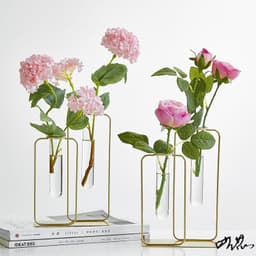 image-Hydroponic Test Tube Vase Light Luxury Flower Container