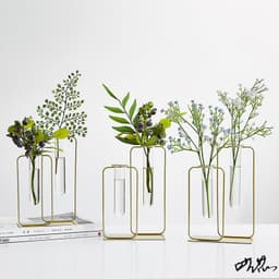 image-Hydroponic Test Tube Vase Light Luxury Flower Container