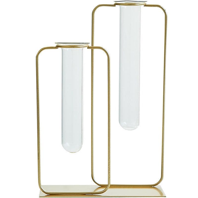 image-Hydroponic Test Tube Vase Light Luxury Flower Container