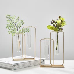 image-Hydroponic Test Tube Vase Light Luxury Flower Container