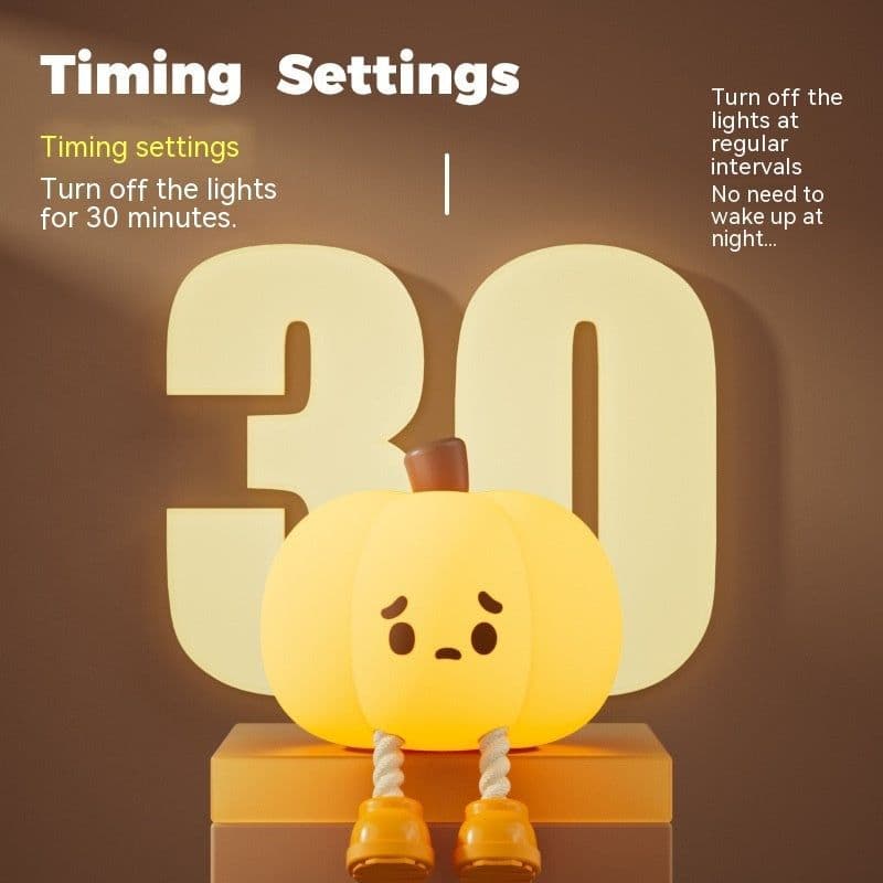 image-Pumpkin Lamp Small Night Lamp Halloween Silicone Pat Lamp Ambience Light