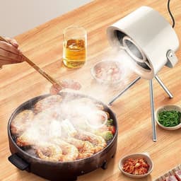 image-2024 New Portable Desktop Exhaust Fan Small Kitchen Hood Extractor Barbecue USB Charging Desktop Range Hoods Mini Suction Cooker Hood Kitchen Gadgets
