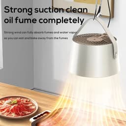 image-2024 New Portable Desktop Exhaust Fan Small Kitchen Hood Extractor Barbecue USB Charging Desktop Range Hoods Mini Suction Cooker Hood Kitchen Gadgets