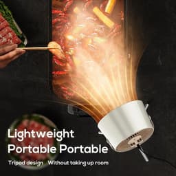 image-2024 New Portable Desktop Exhaust Fan Small Kitchen Hood Extractor Barbecue USB Charging Desktop Range Hoods Mini Suction Cooker Hood Kitchen Gadgets