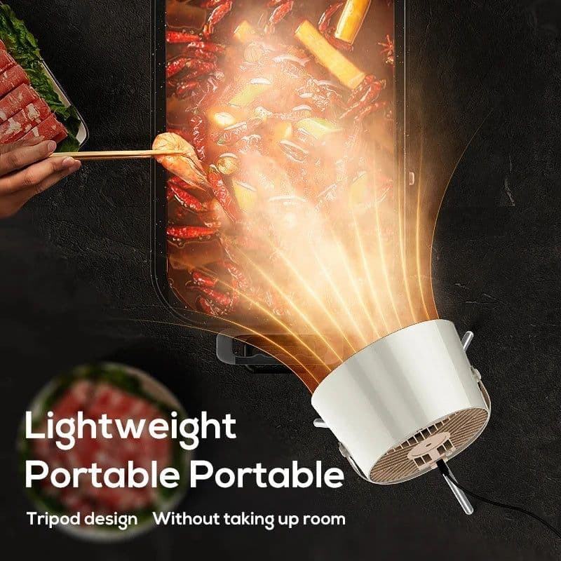 image-2024 New Portable Desktop Exhaust Fan Small Kitchen Hood Extractor Barbecue USB Charging Desktop Range Hoods Mini Suction Cooker Hood Kitchen Gadgets