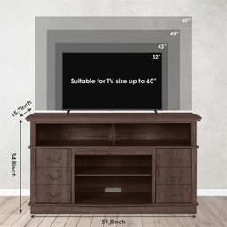 image-Well-designed TV Cabinet Vintage Home Living Room Wood TV Stand For TVs Modern Entertainment Center Farmhouse TV Storage Cabinet