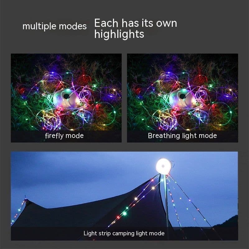 image-LED Christmas Festival Rechargeable Outdoor Camping Tent String
