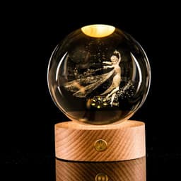image-Luminous Galaxy Crystal Ball Decoration 3D Laser Inner Carving