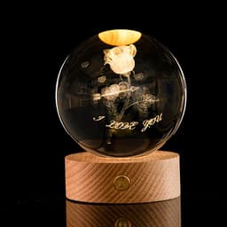 image-Luminous Galaxy Crystal Ball Decoration 3D Laser Inner Carving