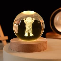 image-Luminous Galaxy Crystal Ball Decoration 3D Laser Inner Carving