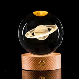 image-Luminous Galaxy Crystal Ball Decoration 3D Laser Inner Carving