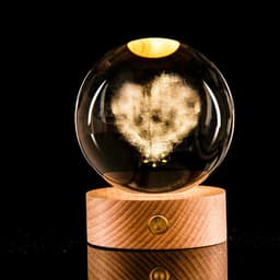 image-Luminous Galaxy Crystal Ball Decoration 3D Laser Inner Carving