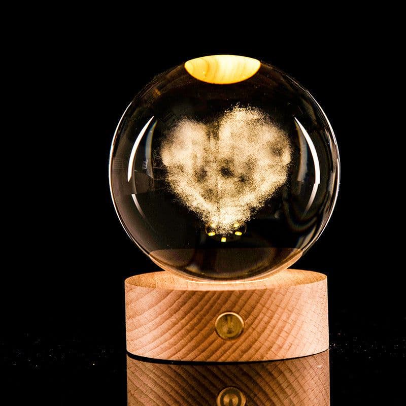 image-Luminous Galaxy Crystal Ball Decoration 3D Laser Inner Carving