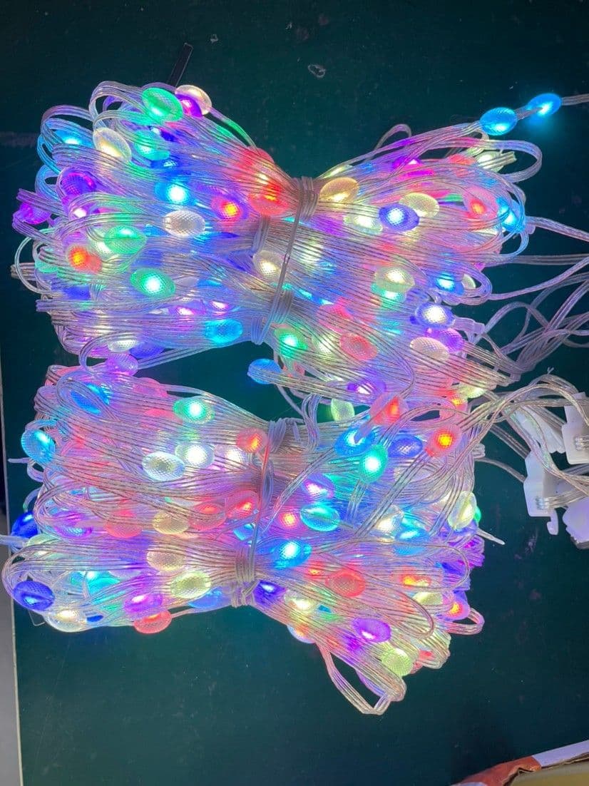 image-Smart LED RGB Curtain String Lights Bluetooth APP Control Christmas Fairy Light Garland DIY Picture Display Party Wedding Decor