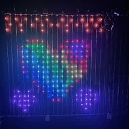 image-Smart LED RGB Curtain String Lights Bluetooth APP Control Christmas Fairy Light Garland DIY Picture Display Party Wedding Decor