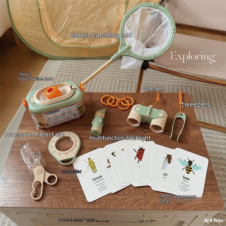 image-Camping Toys Insect Observation Box Butterfly Catching Net Outdoor Adventure Tent