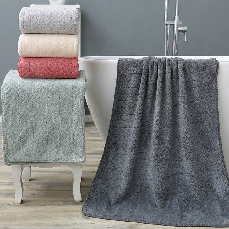 image-Coral Fleece Bath Towel Thickening Towel Absorbent