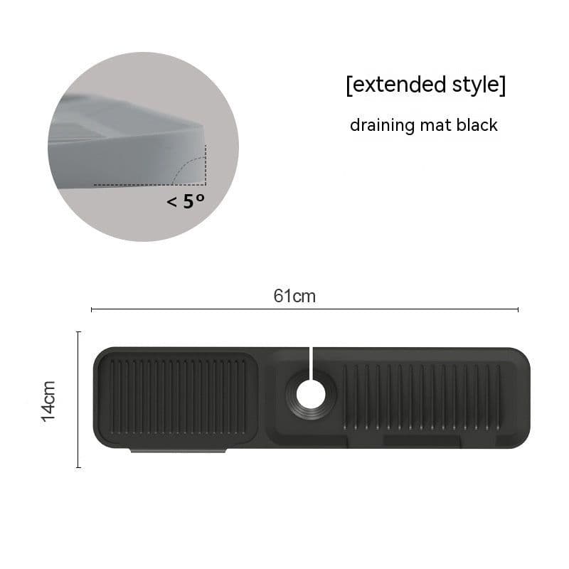 image-Silicone Faucet Pad Kitchen Gadgets Bathroom Mat Anti-splash Drain Pad Faucet Bottom Waterproof Thickening