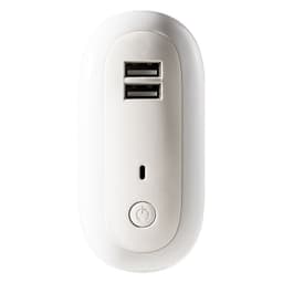 image-Oval Small Night Lamp With Dual USB Charging Port Remote Control Timing Plug-in Wall