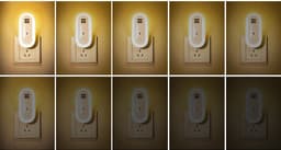 image-Oval Small Night Lamp With Dual USB Charging Port Remote Control Timing Plug-in Wall