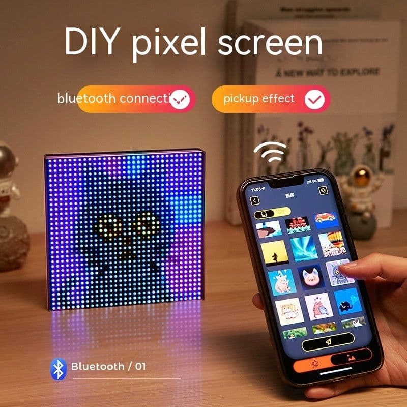 image-DIY Pixel Atmosphere Good Item Layout Night Light E-sports Decoration Table Lamp Desktop Creativity Atmosphere
