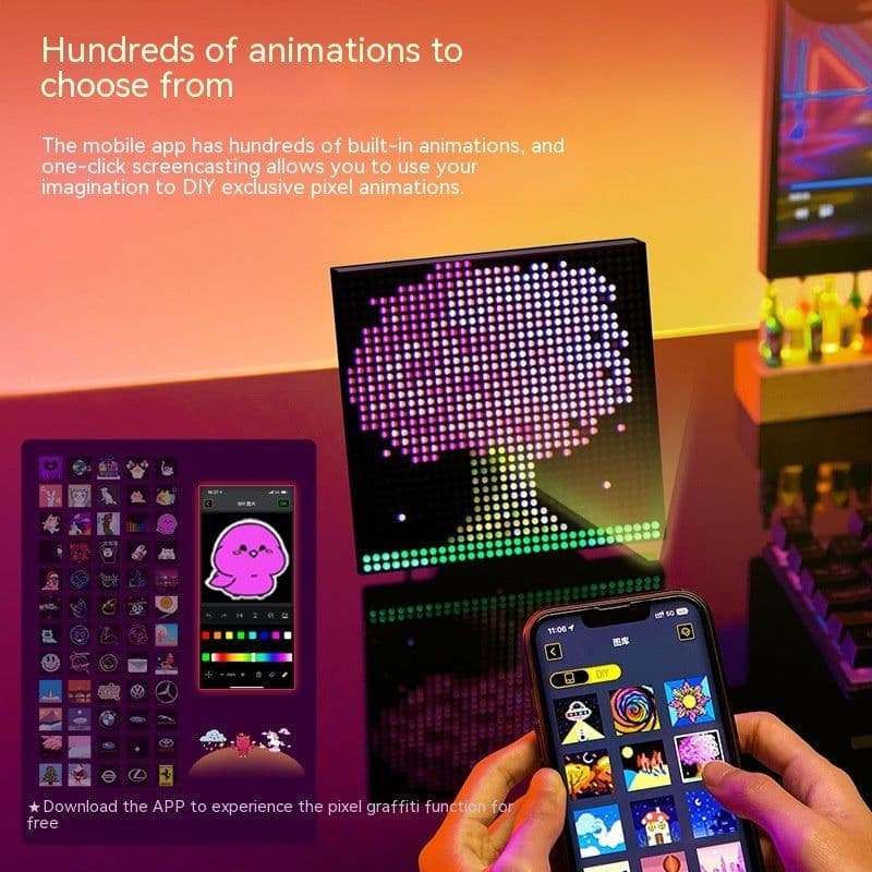 image-DIY Pixel Atmosphere Good Item Layout Night Light E-sports Decoration Table Lamp Desktop Creativity Atmosphere