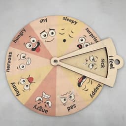 image-Montessori Expression Emotion Wooden Handicraft Toy