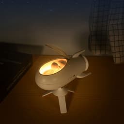 image-Creative Rocket Shape Bluetooth Speaker Bedroom Small Night Lamp