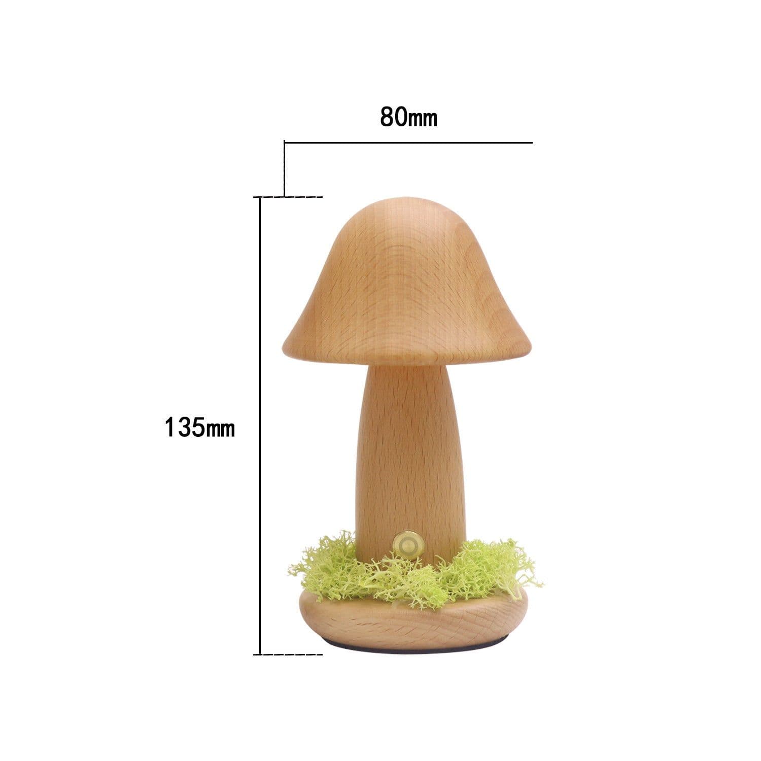 image-Twisted Mushroom Night Warm Light Touch Bedroom Bedhead Night Light Beech Wood LED USB Decorative Atmosphere Lamps Home Decor