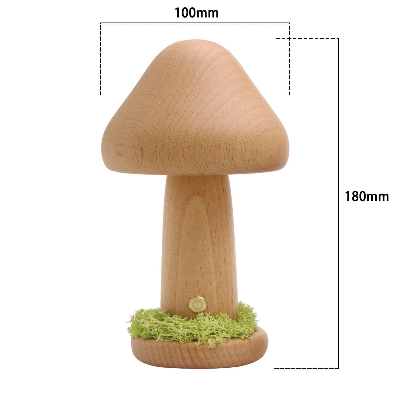 image-Twisted Mushroom Night Warm Light Touch Bedroom Bedhead Night Light Beech Wood LED USB Decorative Atmosphere Lamps Home Decor
