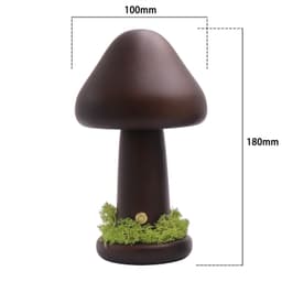 image-Twisted Mushroom Night Warm Light Touch Bedroom Bedhead Night Light Beech Wood LED USB Decorative Atmosphere Lamps Home Decor