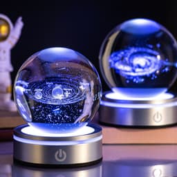 image-Creative 3D Inner Carving Luminous Crystal Ball Colorful Gradient Small Night Lamp Home Decorations Gifts Selection