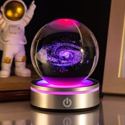 image-Creative 3D Inner Carving Luminous Crystal Ball Colorful Gradient Small Night Lamp Home Decorations Gifts Selection