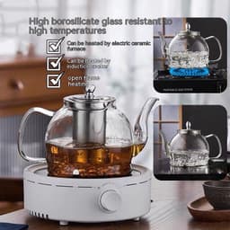 image-High Borosilicate Glass Health Kettle Heat-resistant Large-capacity Water Kettle