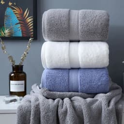 image-Class A Plus-sized Thick Long-staple Cotton Bath Towel