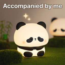 image-Panda LED Night Light Cute Silicone Night Light USB Rechargeable Touch Night Lamp Bedroom Timing Lamp Decoration Children's Gift Home Decor