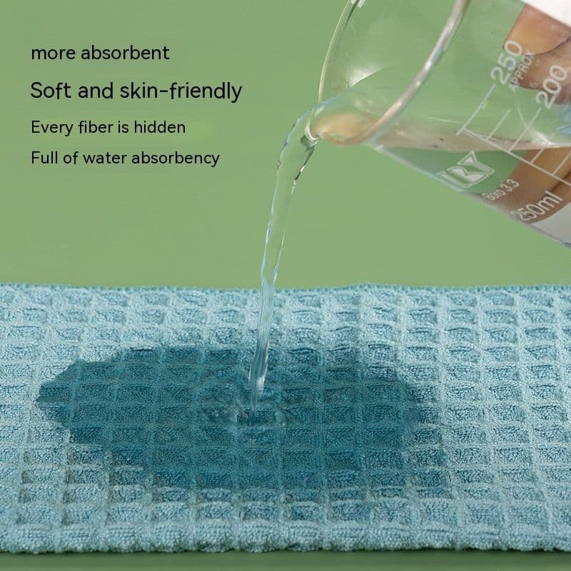 image-Microfiber Skin-friendly Non-lint Waffle Microfiber Towel