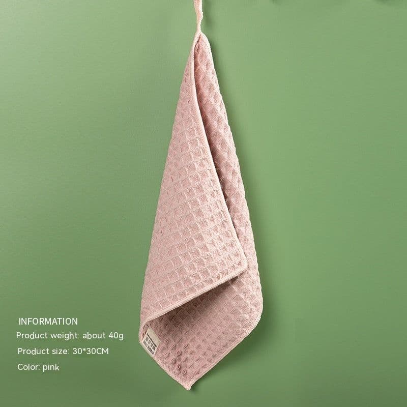 image-Microfiber Skin-friendly Non-lint Waffle Microfiber Towel