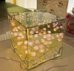 image-Handmade DIY Tulip Flower Small Night Light Romantic Gift For Girlfriend Mirror Lamp DIY Material Pack Atomsphere Decoration Home Decor